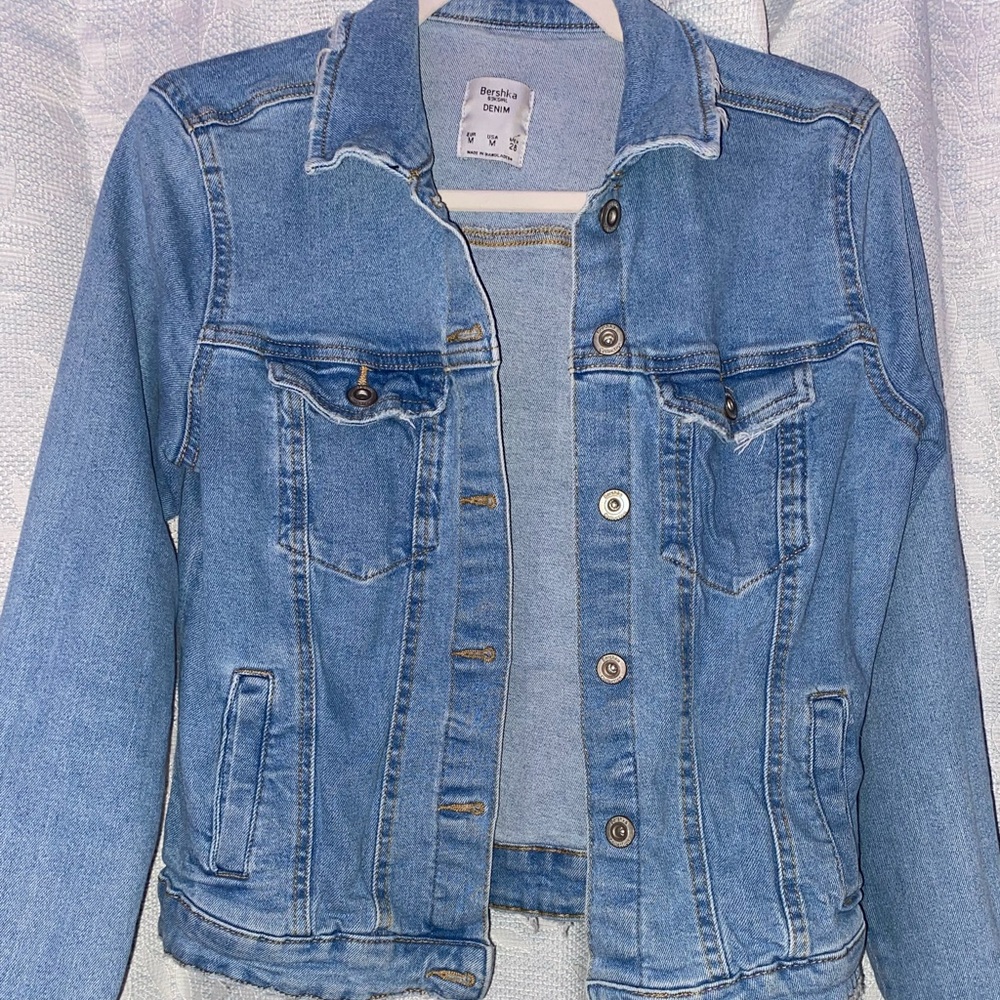 BERSHKA light wash denim jacket